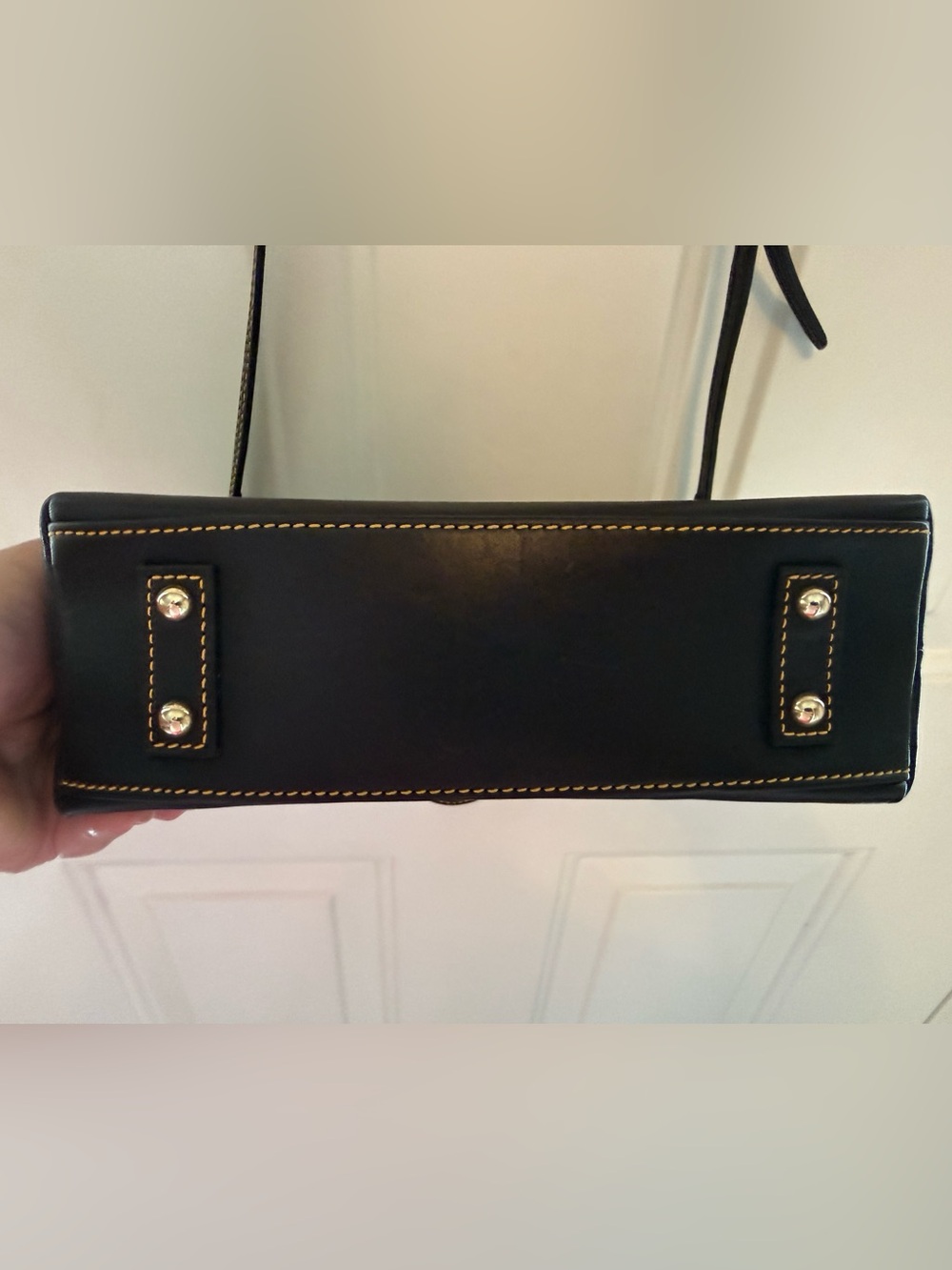 Dooney & Bourke Green Croc-Embossed Leather mini Dillen Satchel Dark Brown Trim - Picture 15 of 16